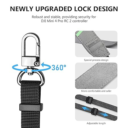 STARTRC Adjustable Soft Remote Strap for DJI RC/DJI RC Pro/ DJI RC 2 - Image 3