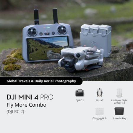 DJI Mini 4 Pro Drone With Fly More Combo with DJI RC 2 Controller