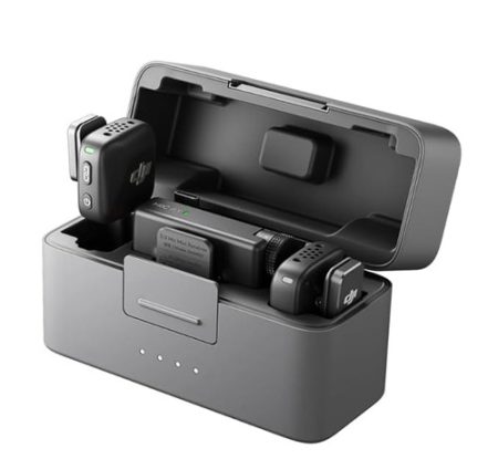 DJI Mini Dual Mic Wireless Lavalier Microphones with Charging Case
