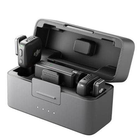DJI Mini Dual Mic Wireless Lavalier Microphones with Charging Case