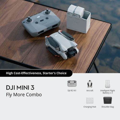 DJI Mini 3 Fly More Combo PLUS – DJI RC-N1 (Remote Controller Without Screen)